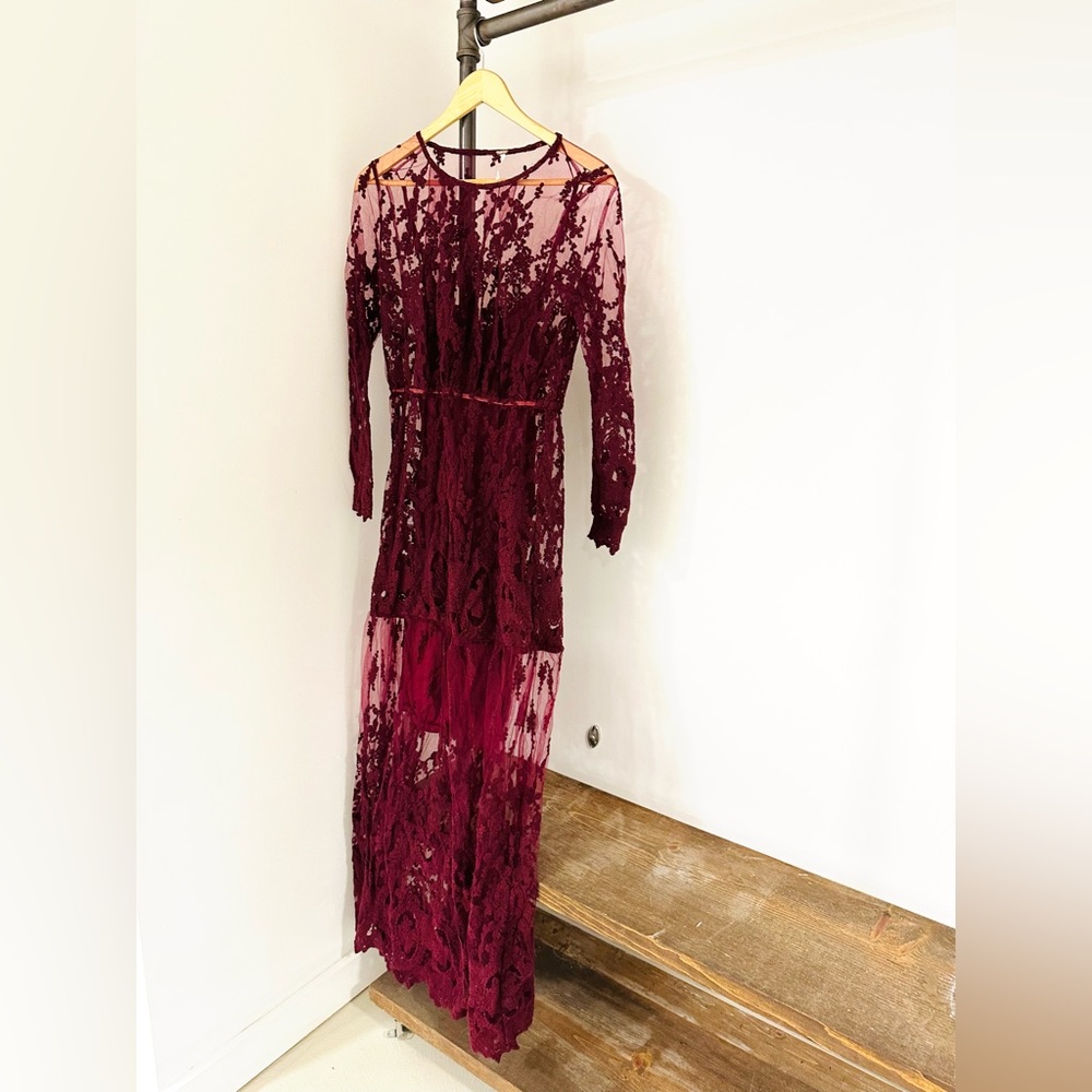 Free People Lace Boho Maxi Dress